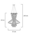 Lampa wisząca STRAW szara King Home 966S1.GREY