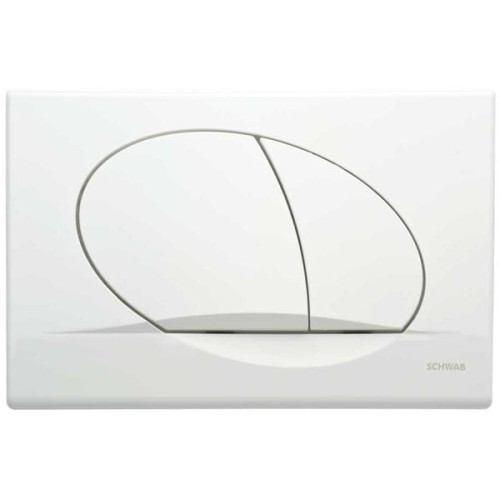 LIV/SCHWAB Selenite EKO/Ovate DUO 257420 Przycisk spłukujący do spłukiwania dwudzielnego biały