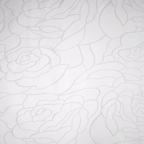 ROSES LINE WHITE - Zasłonka prysznicowa 180x200