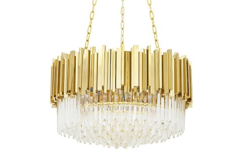 Lampa wisząca IMPERIAL GOLD 60 - stal, kryształ King Home DW-D5688S.GOLD
