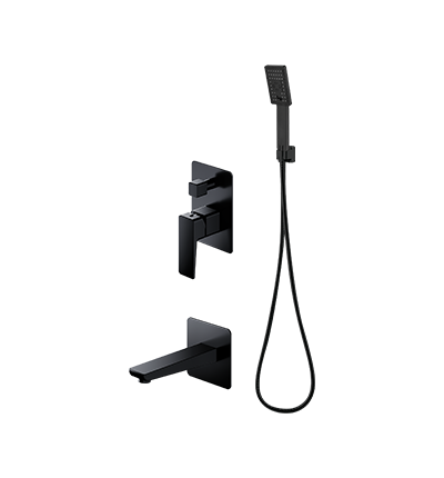 Omnires Parma SYSPMW01BL system wannowy, podtynkowy czarny