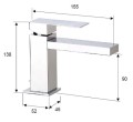 SKYLINE bateria umywalkowa pionowa SKY606 - bez korka