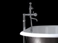 Giulini G. 3900N Odessa bateria wannowa stojąca z zestawem natryskowym, pokrętła Swarovski