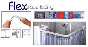 Duschy 688-90 drążek do zasłon FLEX uniwersalny chrom