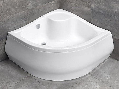 Radaway Korfu A 900x900x370x230 brodzik z siedziskiem, obudowa, przelewem, stelażem