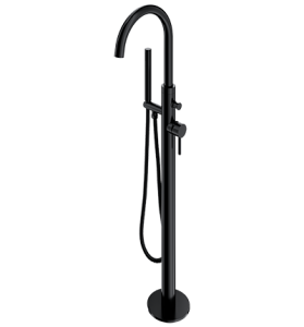 Omnires Y1233BL Y bateria wannowa, wolnostojąca, prysznic 1-funkcyjny, czarna