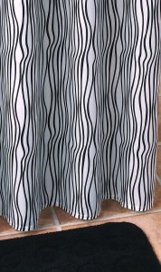 *Karten Zasłonka prysznicowa 180X200 cm Commodore Schwarz