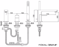 Kohlman FOXAL QB241F bateria wannowa 3-otworowa
