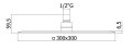 Paffoni Level ZANZIBAR 300x300mm deszczownica chrom ZSOF096CR