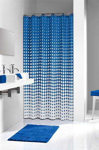 Sealskin 233601323 Speckles niebieska zasłona prysznicowa 180x200cm