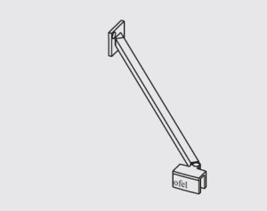 RIHO wspornik ukośny  (szkło/ściana) Fjord 300mm chrom 565155102