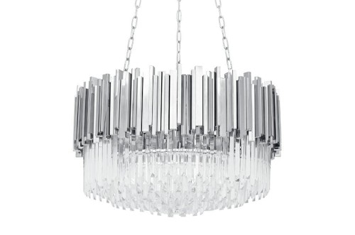 Lampa wisząca IMPERIAL SILVER 60 - stal, kryształ King Home DW-D5688S.SILVER