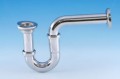Mcalpine 215+255CB Syfon umywalkowy rurowy wykonany z mosiądzu pokryty warstwą chromu 1.1/4x32mm ze spustem i korkiem