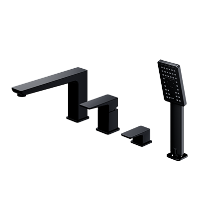 Omnires Parma PM7432BL bateria wannowa 4-otworowa czarny