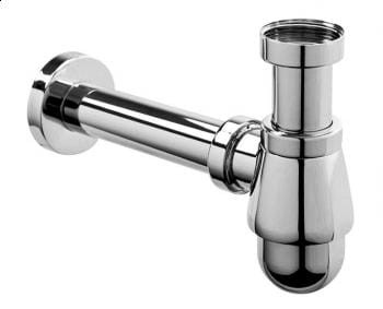 McAlpine 220- M Syfon umywalkowy butelkowy niski 1.1/4x32mm wykonany z mosiądzu pokryty warstwą chromu, bez spustu