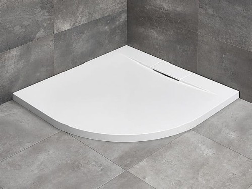 Radaway Giaros A 900x900x40x18 brodzik półokrągły z konglomeratu marmurowego
