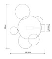 King Home Kinkiet CAPRI WALL 6 złoty - LED, aluminium, szkło XCW9148-1