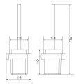 Omnires Lugano LU30620CR szczotka wc