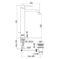 Light Bateria umywalkowa stal bez korka LIG081AC Fonte