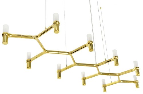 Lampa wisząca ATOMIC LONG złota King Home DW-d1005-10C.GOLD