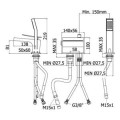  Fonte ELYS Bateria wannowa 2 otworowa chrom ELY040CR