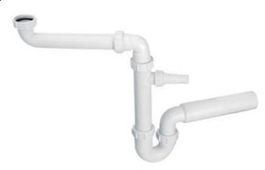 McAlpine HC7HC13 Syfon zlewozmywakowy rurowy 11/2"x50mm z podłą.pralki lub zmywarki, bez spustu