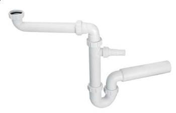 McAlpine HC7HC13 Syfon zlewozmywakowy rurowy 11/2x50mm z podłą.pralki lub zmywarki,bez spustu 