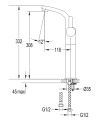 OMNIRES DARLING DA5013BL bateria umywalkowa wysoka, czarna