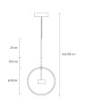 Lampa wisząca CAPRI złota - LED, aluminium, szkło King Home XCP9148-1