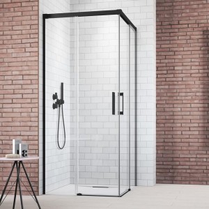 Radaway Idea Black KDD L80cm x P120cm Kabina prysznicowa 387061-54-01L + 387064-54-01R