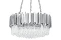 Lampa wisząca IMPERIAL SILVER 80 - stal, kryształ King Home DW-D5688M.SILVER