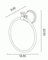 Allpe Harmony HA015BR wieszak ring brąz