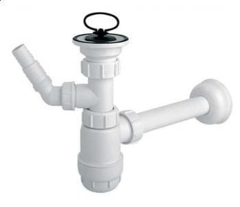 McAlpine HC1LWM Syfon umywalkowy butelkowy niski 1.1/4x32mm z sitem ze stali nierdzewnej