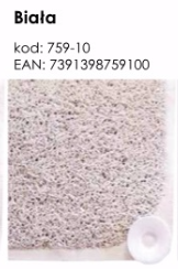 Duschy CLOUDY mata antypoślizgowa brodzikowa, wannowa 44x75 biała 759-10