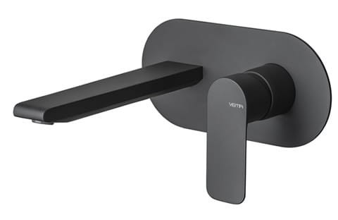Vema Slate Bateria umywalkowa podtynkowa bez korka czarny mat V14050/CZAR