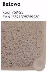 Duschy CLOUDY mata antypoślizgowa brodzikowa, wannowa 44x75 beżowa 759-23