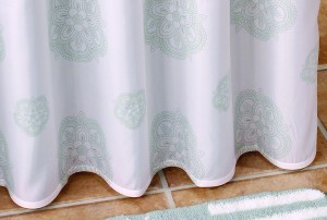 *Karten Sixty dunkelmint zasłonka prysznicowa 180x200