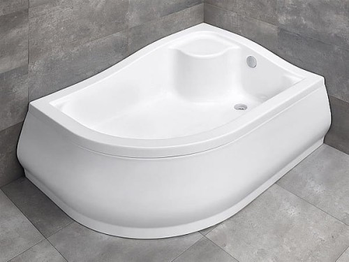 Radaway KORFU E 1000x800x395x240 brodzik głęboki półokrągły prawy