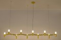Lampa wisząca ATOMIC LONG złota King Home DW-d1005-10C.GOLD