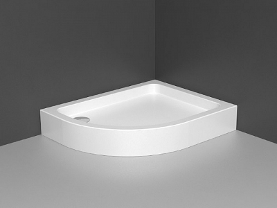 Radaway Laros E 1000x800x170x55 brodzik półokrągły asymetryczny prawy