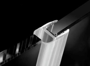 Uszczelka pionowa ściany L1500mm na szybę 6mm, Carena PND, PNJ