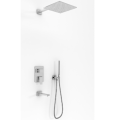 Kohlman SAXO QW211SQ20 gotowy zestaw wannowy ze słuchawką, wylewką wody i deszczownicą kwadratową
