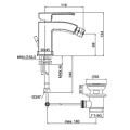 Paffoni Level Standard bateria bidetowa LES131CR