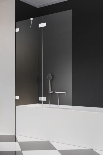 Radaway Essenza Pro White PND II 130 parawan nawannowy biały dwuczęściowy lewy 10102130-04-01L