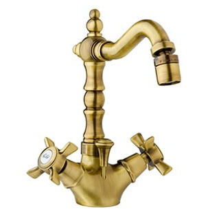 Giulini G. 7358BR Parigi bateria bidetowa wysoka z korkiem automatycznym bronzo