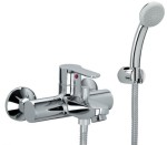 BLU bateria wannowa ścienna z zestawem natryskowym BLU023