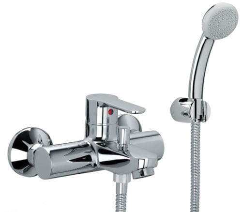 BLU bateria wannowa ścienna z zestawem natryskowym BLU023 
