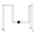 Lampa ścienna FLUSSO WALL 6 czarna King Home JD0032-6W