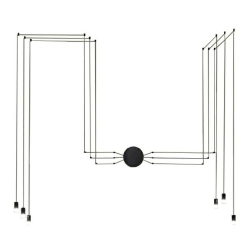 Lampa ścienna FLUSSO WALL 6 czarna King Home JD0032-6W