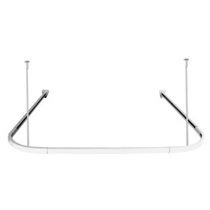 Duschy 676-10 drążek prysznicowy do zasłon typ U 90 x 90 x 90 cm biały